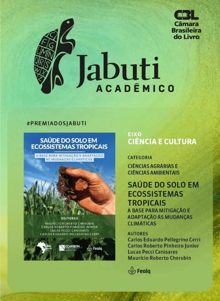 Imagem da notícia: Livro de pesquisadores da ESALQ/USP conquista o Jabuti Acadêmico