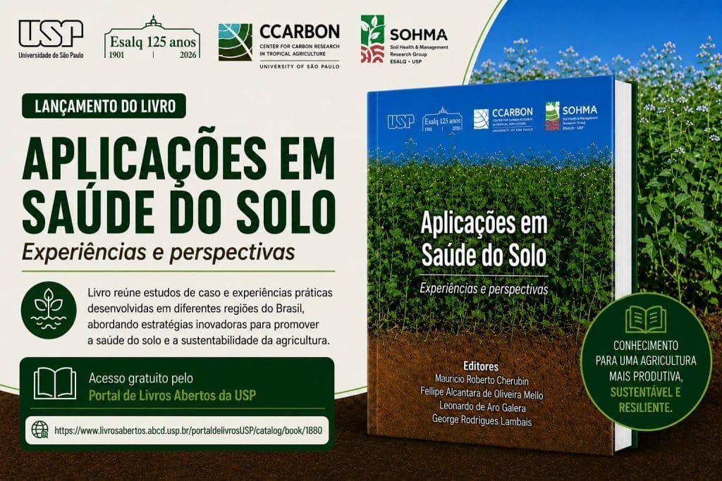 Imagem da notícia: Livro da ESALQ reúne experiências práticas sobre saúde do solo